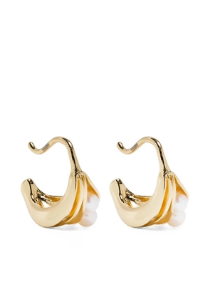 Ryenn&#x27;s Eyes x Quentin Jones freshwater pearl folded hoop earrings - Gold