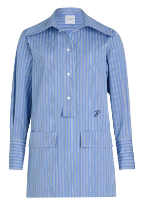 Patou mini poplin shirt dress - Blue