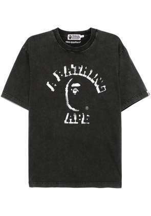 A BATHING APE® garment dye spray print tee - Black
