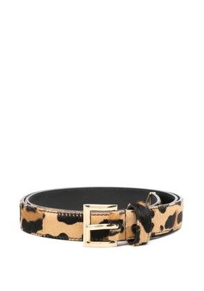 Prada leopard-panel belt - Neutrals