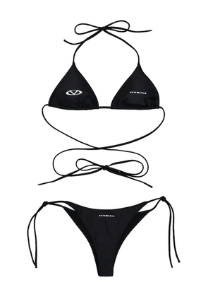 VETEMENTS logo-print bikini set - Black