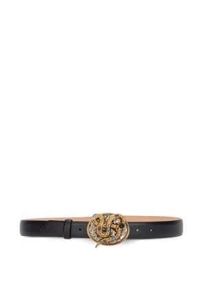 Roberto Cavalli snake-shaped buckle leather belt - Black