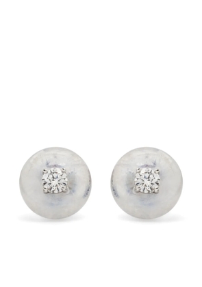 Fernando Jorge 18kt white gold Orbit moonstone diamond earrings - Silver