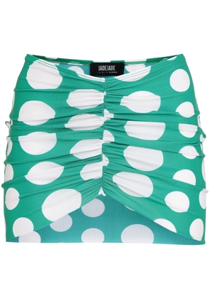 Amir Slama polka-dot mini skirt - Green