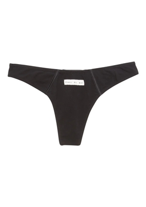 Fleur Du Mal logo-detail thong - Black