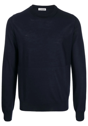 Jil Sander crew neck virgin wool jumper - Blue