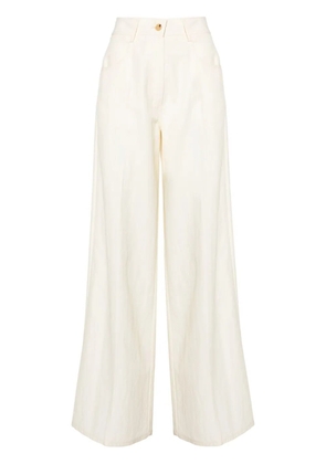 Forte Forte wide-leg button-fly trousers - Neutrals