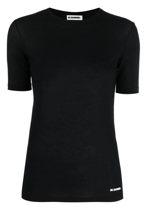 Jil Sander logo-print hem t-shirt - Black