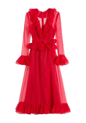 Valentino Garavani organza midi dress - Red