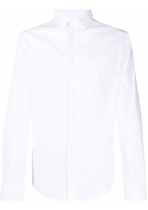 Emporio Armani logo-patch longsleeved shirt - White