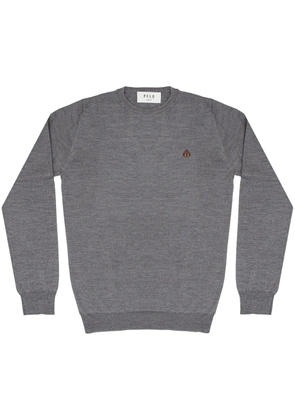 PELO FOUNDATION dog-appliqué jumper - Grey