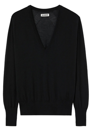 Jil Sander V-neck cashmere top - Black