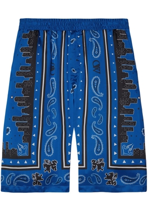 Off-White Bandana paisley-print shorts - Blue