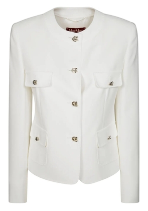 Max Mara collarless jacket - White
