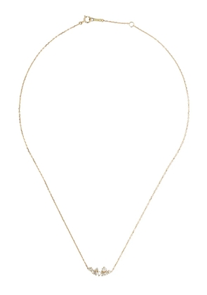Mizuki 14kt yellow gold Sea of Beauty diamond cluster necklace