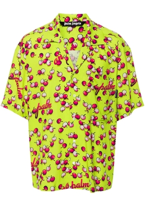 Palm Angels cherry-print shirt - Yellow