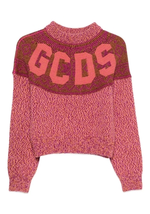 GCDS logo knitwear - Blue