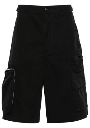 MM6 Maison Margiela mid-rise cotton cargo shorts - Black
