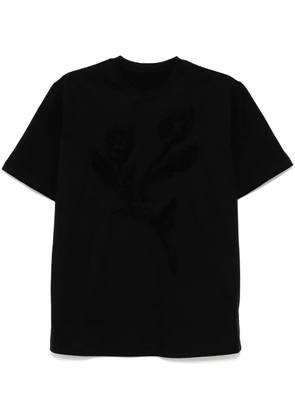 JNBY plant-printed T-shirt - Black