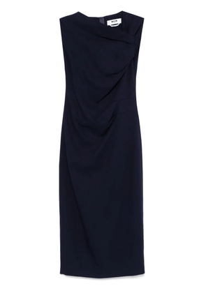 MSGM twist-detail midi dress - Blue