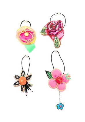 Amir Slama Bijoux floral-appliqué hair scrunchie - Multicolour