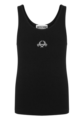 Moschino logo-embroidered tank top - Black