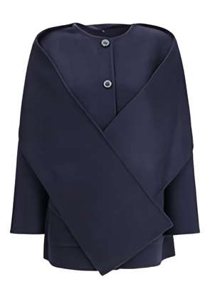 THE DYNAMIS STUDIO scarf-detail jacket - Blue