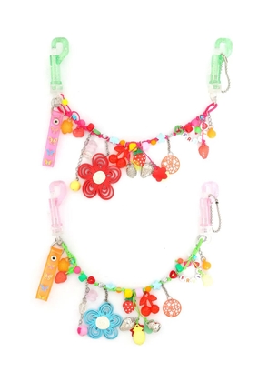 Amir Slama Bijoux floral-motif keyring - Red