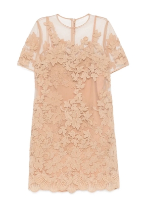 Ermanno Scervino floral lace mini dress - Neutrals