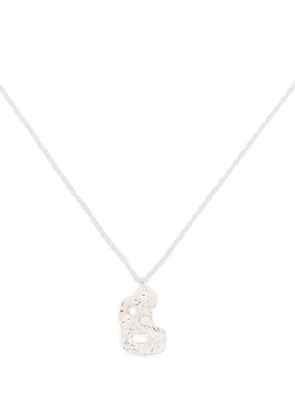 LOVENESS LEE B alphabet pendant necklace - Silver