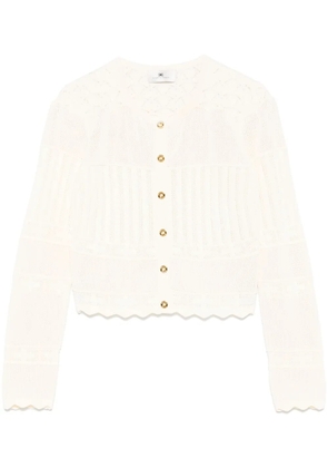 Elisabetta Franchi pointelle-knit cardigan - Neutrals