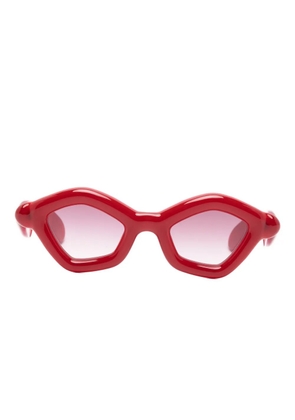 Paloceras Pebble geometric-frame sunglasses - Red