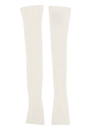 Cashmere In Love Graz cashmere fingerless arm-warmers - White