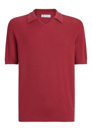 Brunello Cucinelli V-neck short-sleeve T-shirt - Red