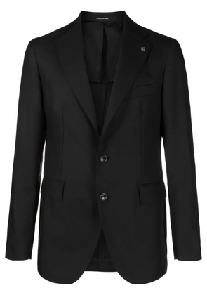 Tagliatore logo-plaque single-breasted blazer - Black