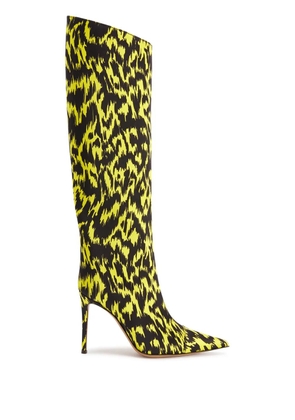 Alexandre Vauthier Alex 110mm graphic-print boots - Black
