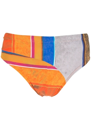 Amir Slama Eco print high-leg swimming trunks - Multicolour