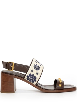 Valentino Garavani 60mm Rockstud sandals - Brown