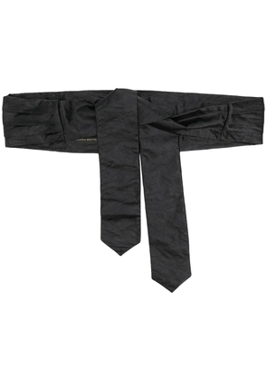Philosophy Di Lorenzo Serafini pleated satin tie waist belt - Black