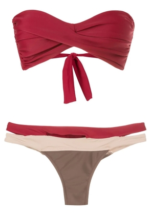 Amir Slama cut out-detailing bikini set - Red