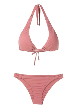 Amir Slama halterneck non-wired bikini set - Neutrals