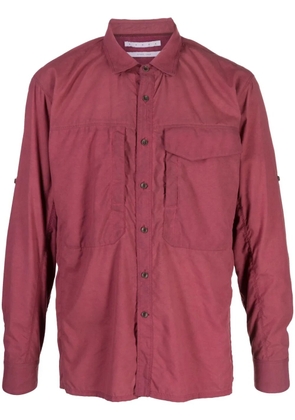 RANRA spread-collar button-up shirt - Red