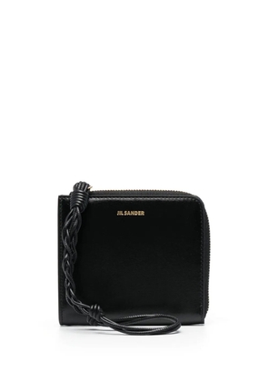 Jil Sander logo-lettering leather wallet - Black