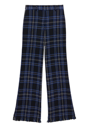 MSGM checked-panel cotton trousers - Black
