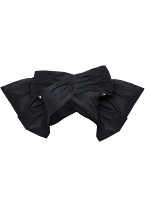 Carolina Herrera off-shoulder silk cropped top - Black