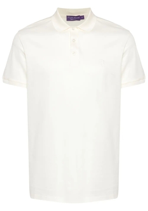 Ralph Lauren Purple Label logo-embroidered piqué polo shirt - Neutrals