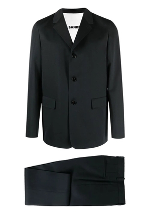 Jil Sander single-breasted button suit - Black