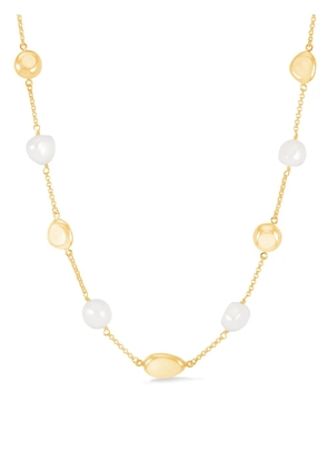 DOWER AND HALL baroque pearl and pebble necklace - Gold