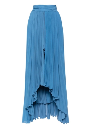 Saiid Kobeisy high-low pleated skirt - Blue