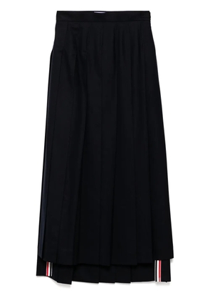 Thom Browne twill pleated skirt - Blue